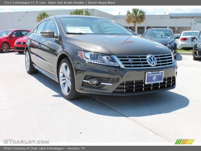 Black Oak Brown Metallic / Desert Beige/Black 2013 Volkswagen CC R-Line