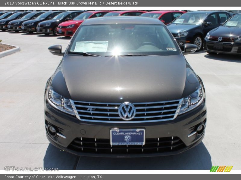 Black Oak Brown Metallic / Desert Beige/Black 2013 Volkswagen CC R-Line