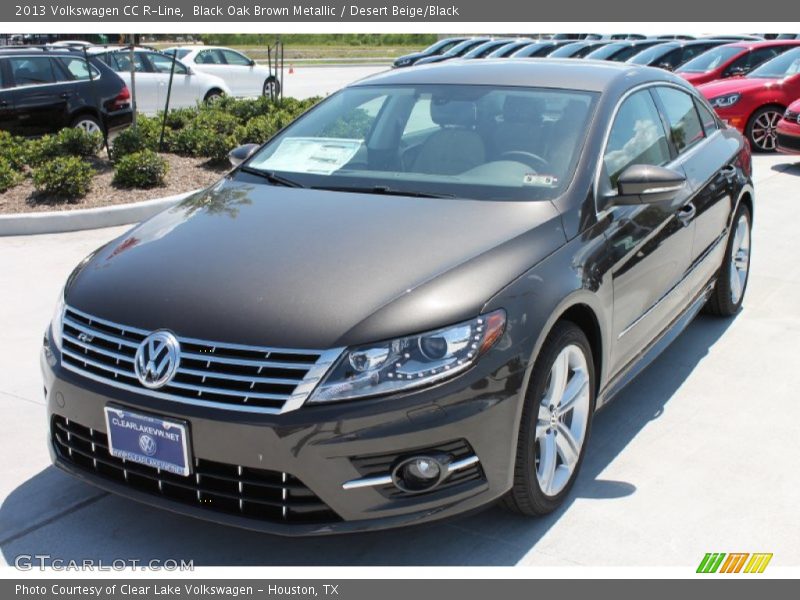 Black Oak Brown Metallic / Desert Beige/Black 2013 Volkswagen CC R-Line