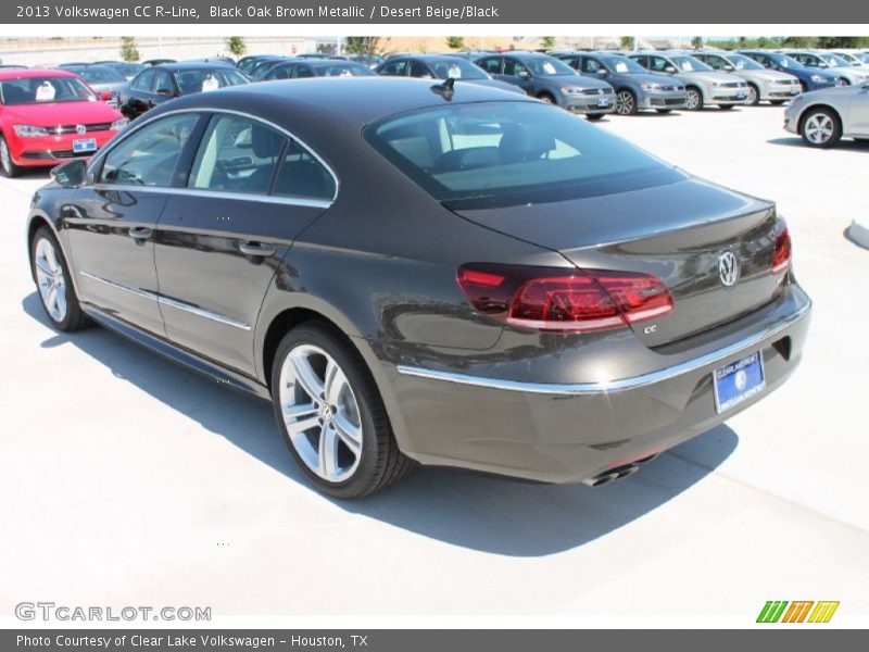 Black Oak Brown Metallic / Desert Beige/Black 2013 Volkswagen CC R-Line