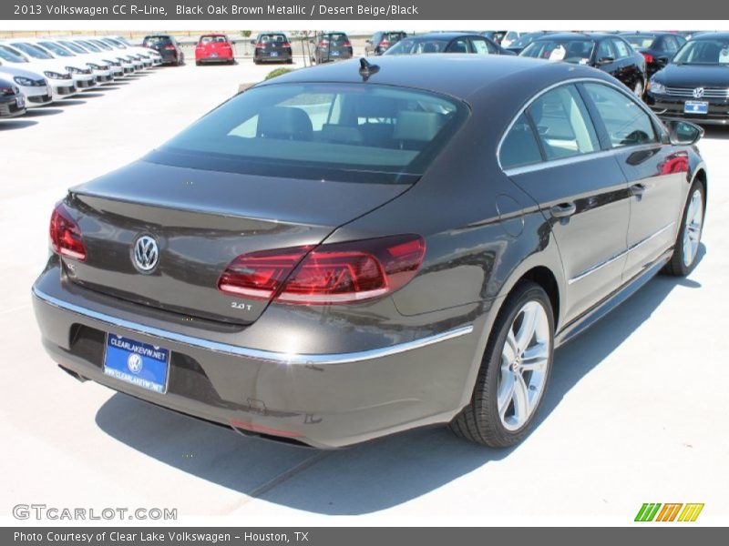 Black Oak Brown Metallic / Desert Beige/Black 2013 Volkswagen CC R-Line