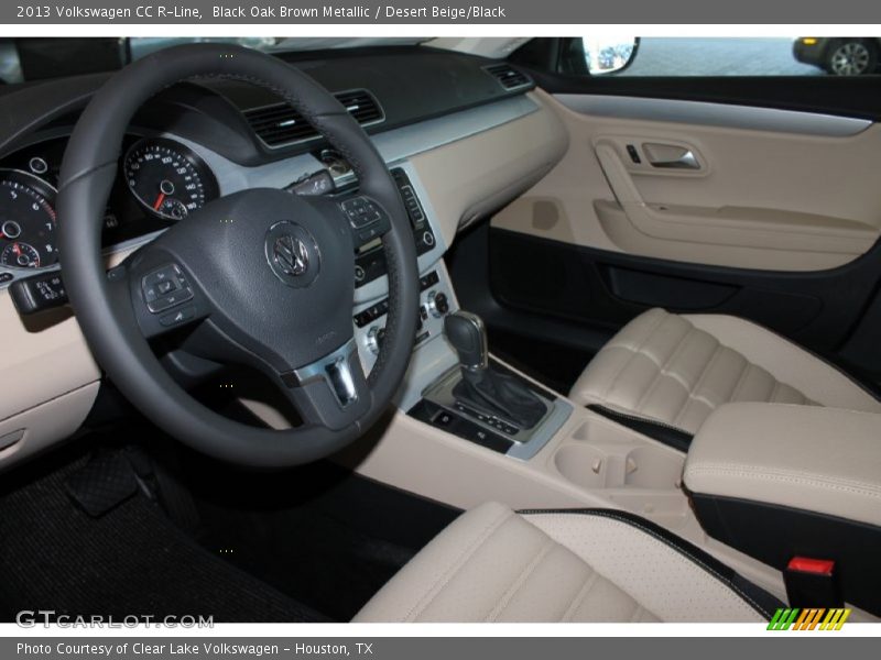 Black Oak Brown Metallic / Desert Beige/Black 2013 Volkswagen CC R-Line
