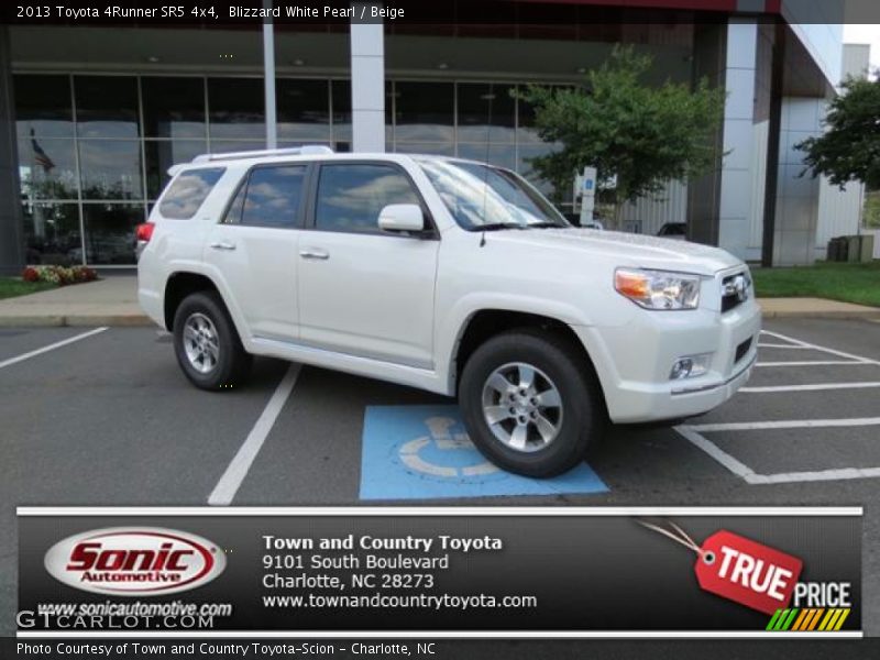 Blizzard White Pearl / Beige 2013 Toyota 4Runner SR5 4x4