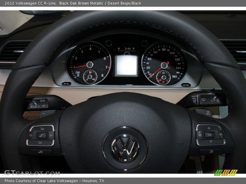 Black Oak Brown Metallic / Desert Beige/Black 2013 Volkswagen CC R-Line