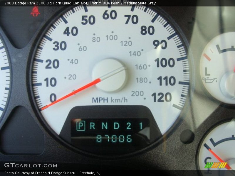 Patriot Blue Pearl / Medium Slate Gray 2008 Dodge Ram 2500 Big Horn Quad Cab 4x4