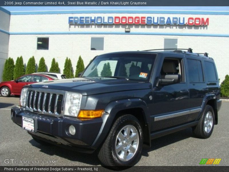 Steel Blue Metallic / Dark Khaki/Light Graystone 2006 Jeep Commander Limited 4x4