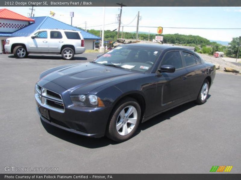 Blackberry Pearl / Black 2012 Dodge Charger SE
