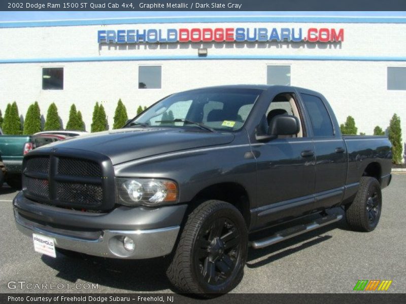 Graphite Metallic / Dark Slate Gray 2002 Dodge Ram 1500 ST Quad Cab 4x4