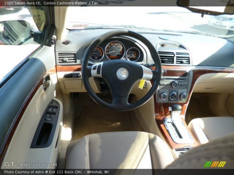 Golden Cashmere Metallic / Tan 2007 Saturn Aura XE