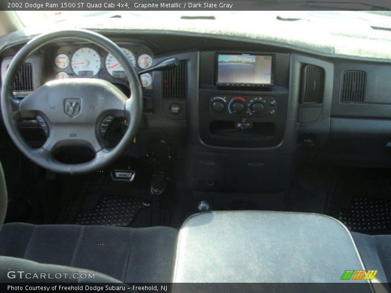 Graphite Metallic / Dark Slate Gray 2002 Dodge Ram 1500 ST Quad Cab 4x4