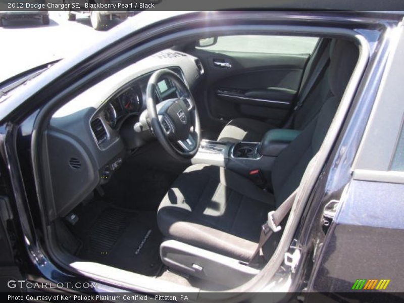 Blackberry Pearl / Black 2012 Dodge Charger SE