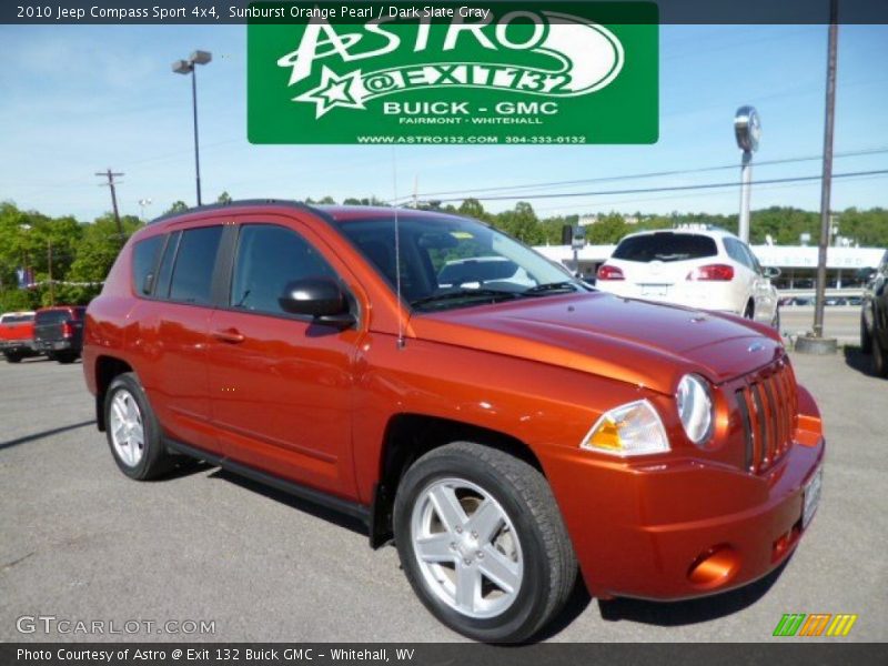 Sunburst Orange Pearl / Dark Slate Gray 2010 Jeep Compass Sport 4x4