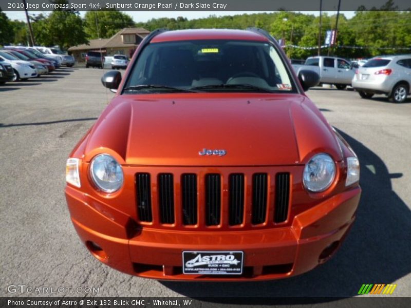 Sunburst Orange Pearl / Dark Slate Gray 2010 Jeep Compass Sport 4x4