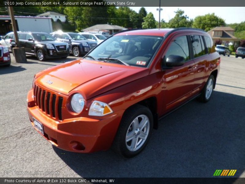 Sunburst Orange Pearl / Dark Slate Gray 2010 Jeep Compass Sport 4x4