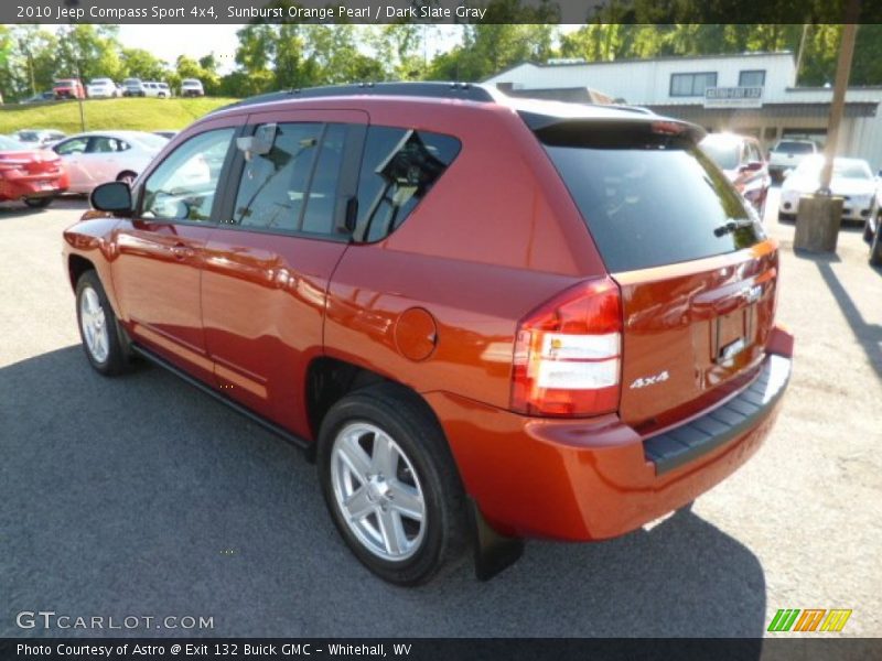 Sunburst Orange Pearl / Dark Slate Gray 2010 Jeep Compass Sport 4x4