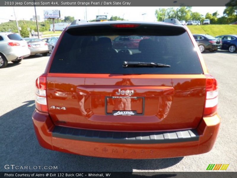 Sunburst Orange Pearl / Dark Slate Gray 2010 Jeep Compass Sport 4x4