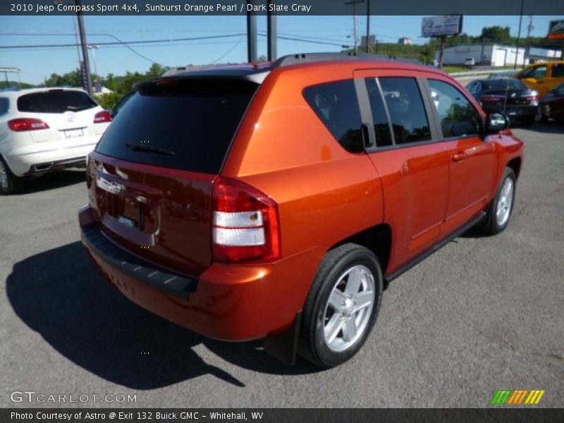 Sunburst Orange Pearl / Dark Slate Gray 2010 Jeep Compass Sport 4x4