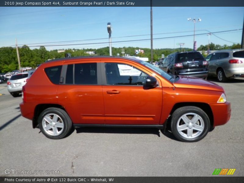 Sunburst Orange Pearl / Dark Slate Gray 2010 Jeep Compass Sport 4x4