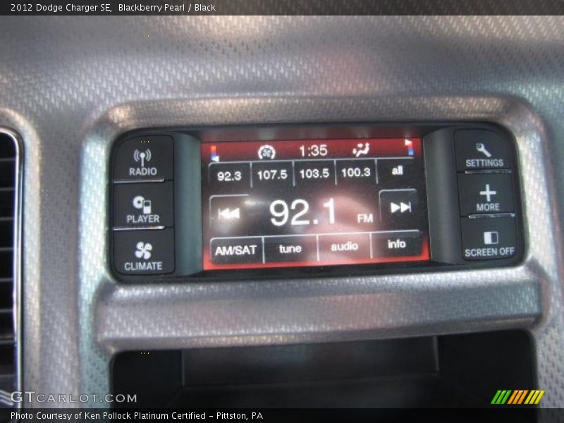 Blackberry Pearl / Black 2012 Dodge Charger SE