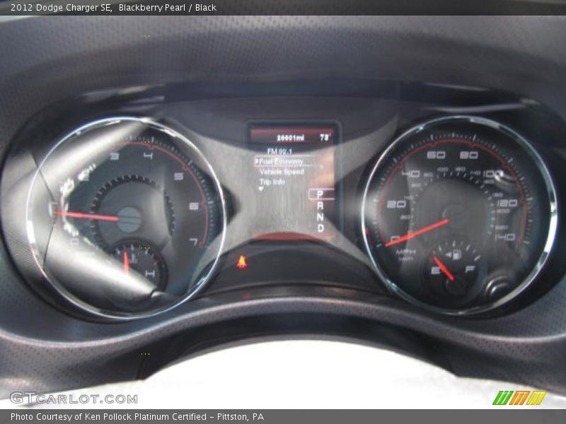 Blackberry Pearl / Black 2012 Dodge Charger SE
