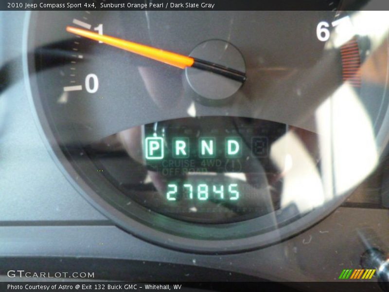 Sunburst Orange Pearl / Dark Slate Gray 2010 Jeep Compass Sport 4x4