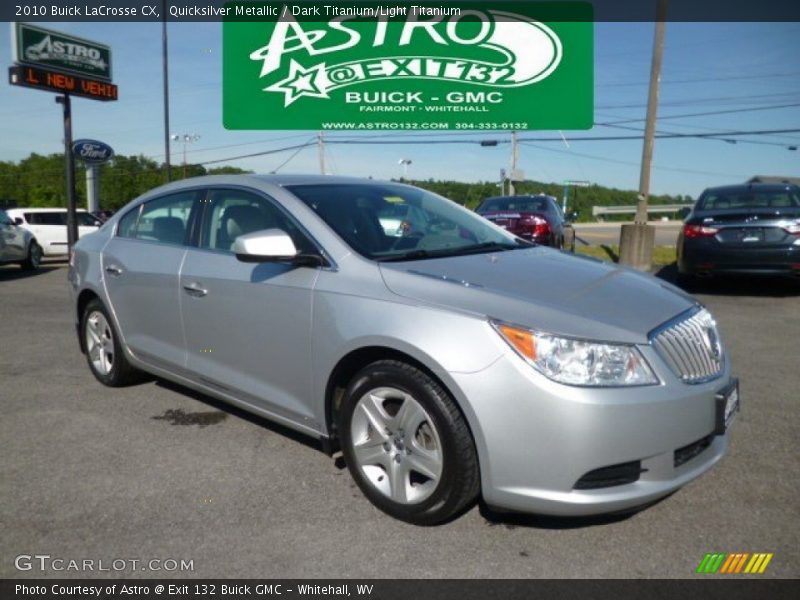 Quicksilver Metallic / Dark Titanium/Light Titanium 2010 Buick LaCrosse CX