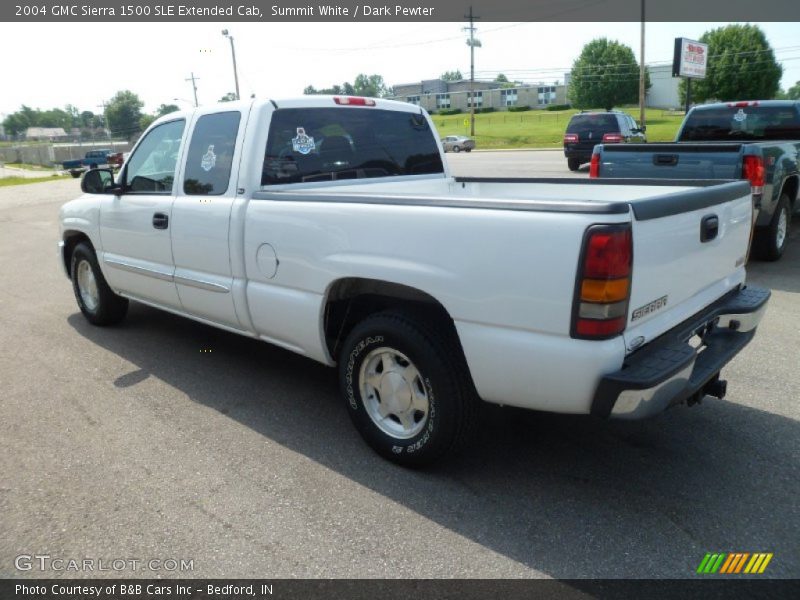 Summit White / Dark Pewter 2004 GMC Sierra 1500 SLE Extended Cab