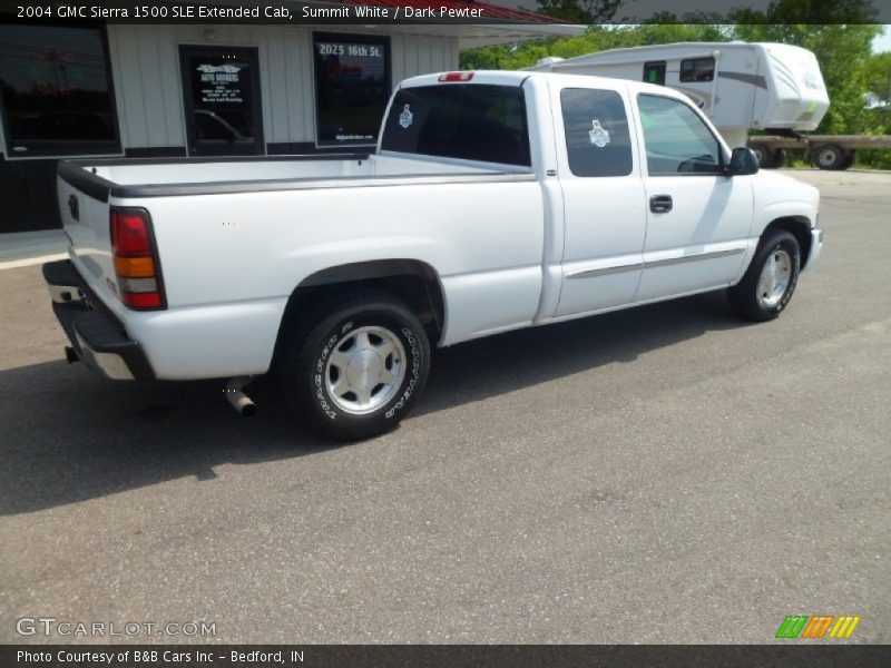Summit White / Dark Pewter 2004 GMC Sierra 1500 SLE Extended Cab