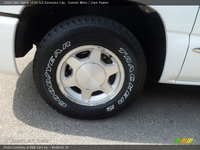 Summit White / Dark Pewter 2004 GMC Sierra 1500 SLE Extended Cab