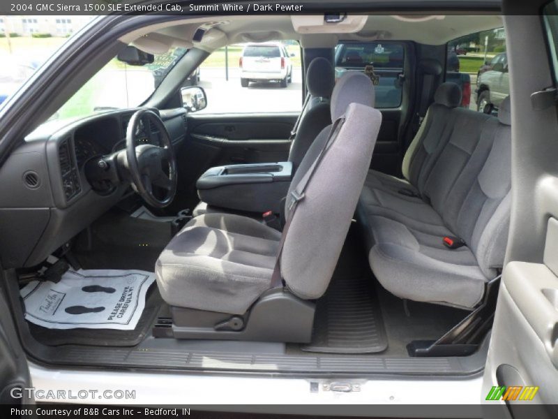 Summit White / Dark Pewter 2004 GMC Sierra 1500 SLE Extended Cab