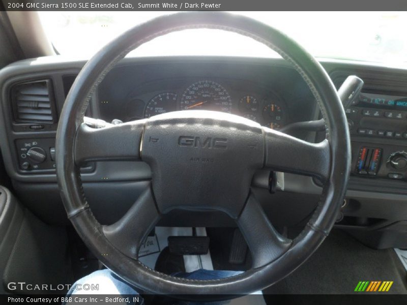 Summit White / Dark Pewter 2004 GMC Sierra 1500 SLE Extended Cab