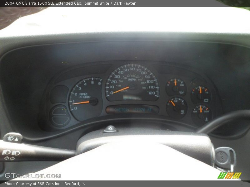 Summit White / Dark Pewter 2004 GMC Sierra 1500 SLE Extended Cab