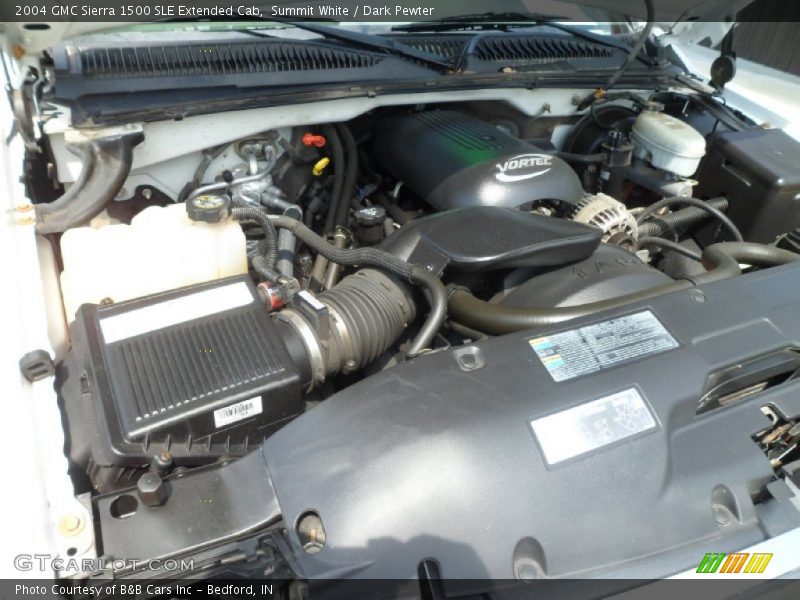 Summit White / Dark Pewter 2004 GMC Sierra 1500 SLE Extended Cab