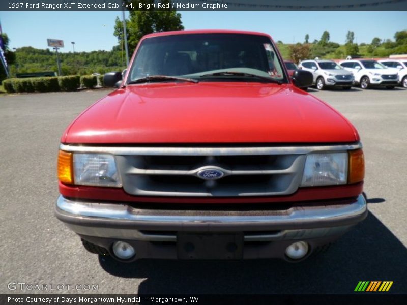 Bright Red / Medium Graphite 1997 Ford Ranger XLT Extended Cab 4x4
