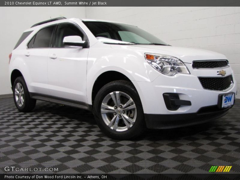 Summit White / Jet Black 2010 Chevrolet Equinox LT AWD