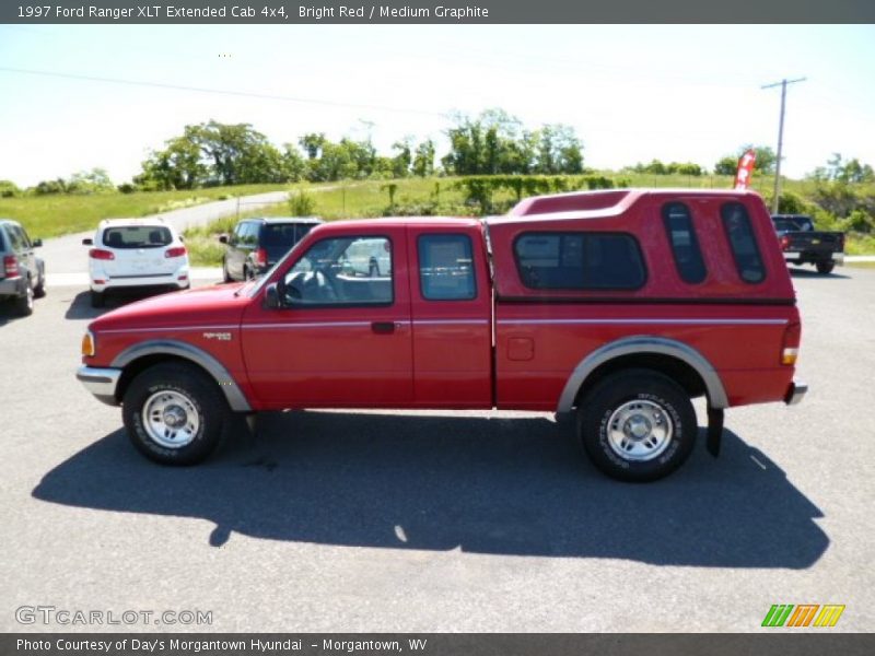 Bright Red / Medium Graphite 1997 Ford Ranger XLT Extended Cab 4x4
