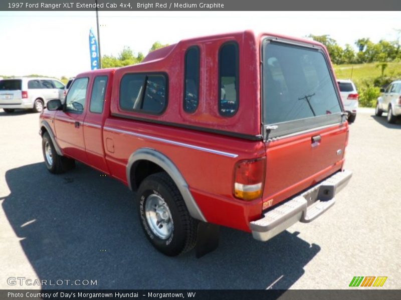 Bright Red / Medium Graphite 1997 Ford Ranger XLT Extended Cab 4x4