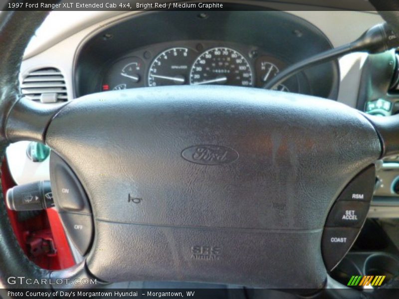 Bright Red / Medium Graphite 1997 Ford Ranger XLT Extended Cab 4x4