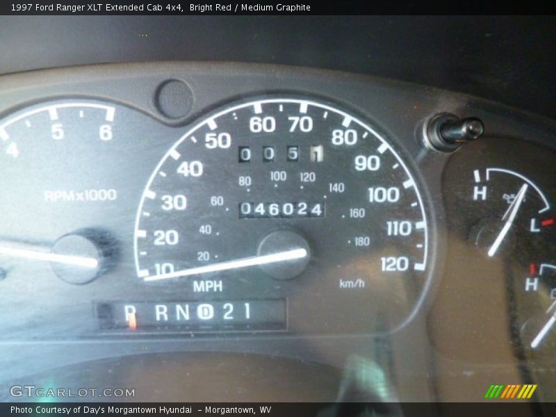 Bright Red / Medium Graphite 1997 Ford Ranger XLT Extended Cab 4x4