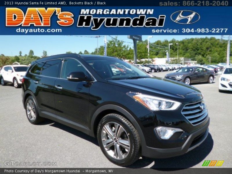 Becketts Black / Black 2013 Hyundai Santa Fe Limited AWD