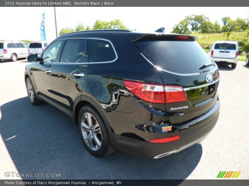 Becketts Black / Black 2013 Hyundai Santa Fe Limited AWD