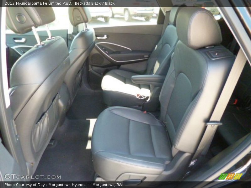 Rear Seat of 2013 Santa Fe Limited AWD