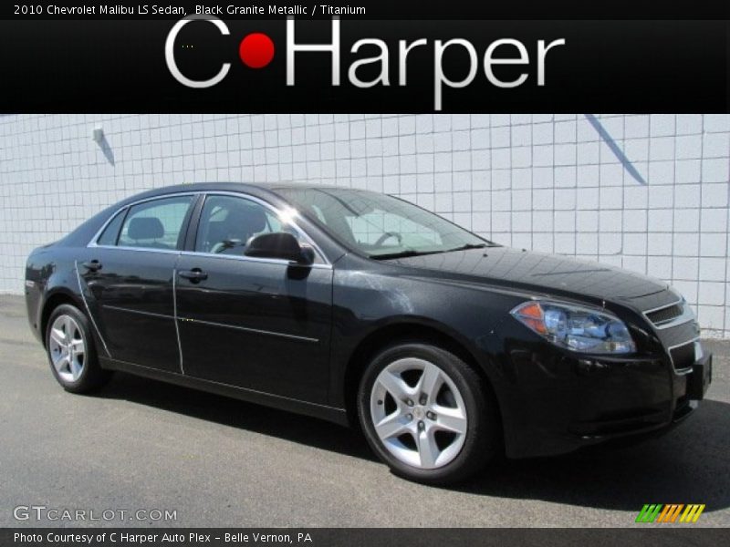 Black Granite Metallic / Titanium 2010 Chevrolet Malibu LS Sedan