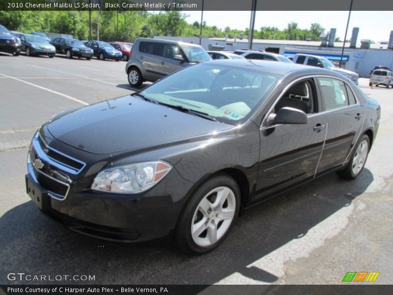 Black Granite Metallic / Titanium 2010 Chevrolet Malibu LS Sedan
