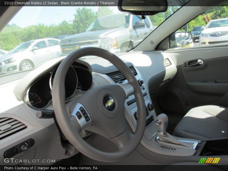 Black Granite Metallic / Titanium 2010 Chevrolet Malibu LS Sedan