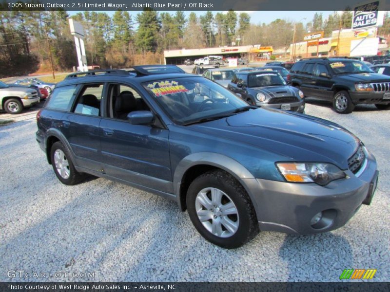 Atlantic Blue Pearl / Off Black 2005 Subaru Outback 2.5i Limited Wagon