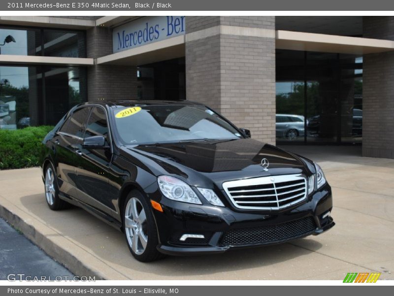 Black / Black 2011 Mercedes-Benz E 350 4Matic Sedan