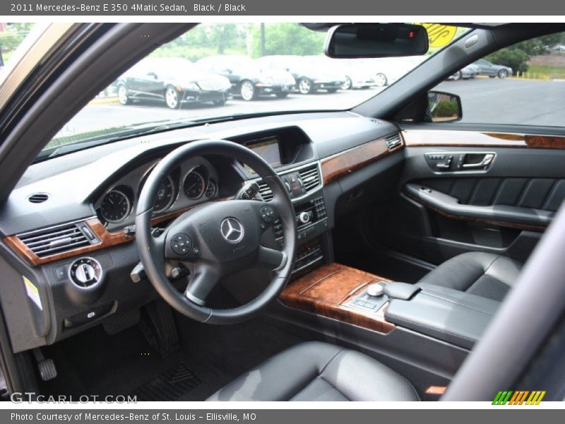 Black / Black 2011 Mercedes-Benz E 350 4Matic Sedan