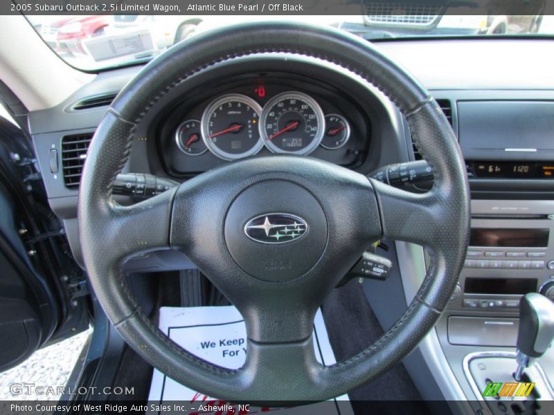 Atlantic Blue Pearl / Off Black 2005 Subaru Outback 2.5i Limited Wagon
