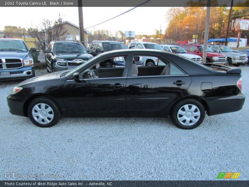 Black / Stone 2002 Toyota Camry LE
